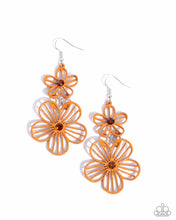 Load image into Gallery viewer, Textured Tiers - Orange Earrings