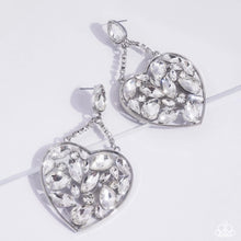 Load image into Gallery viewer, Glittery Gait - White Earrings