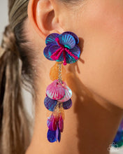 Load image into Gallery viewer, Under the Waves - Purple Earrings