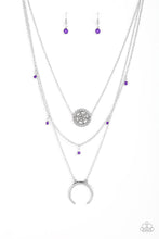 Load image into Gallery viewer, Lunar Lotus - Purple Necklace Set