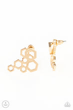 Load image into Gallery viewer, Six-Sided Shimmer - Gold Earrings