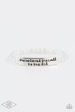 Load image into Gallery viewer, So She Did - White Bracelet