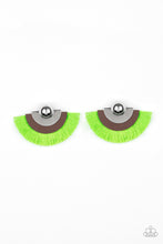Load image into Gallery viewer, Fan The FLAMBOYANCE - Green Earrings