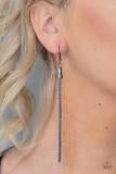 Load image into Gallery viewer, SHIMMERY STREAMERS - BLACK Earrings