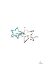 Load image into Gallery viewer, Lets Get This Party STAR-ted! - Blue Hair Clips