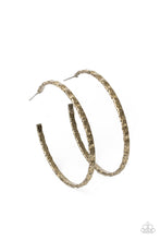 Load image into Gallery viewer, Grungy Grit - Brass Earrings