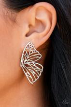 Load image into Gallery viewer, Butterfly Frills - Silver Earrings