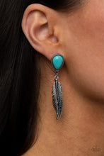 Load image into Gallery viewer, Totally Tran-QUILL - Blue Earrings
