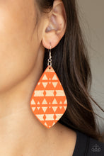 Load image into Gallery viewer, Zimbabwe Zoo - Orange Earrings