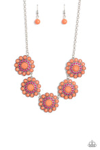 Load image into Gallery viewer, Floral Fervor - Orange Necklace Set